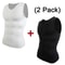 Mens VNeck Compression Body Shaper Tank Slimming Tummy Control Base Layer 8
