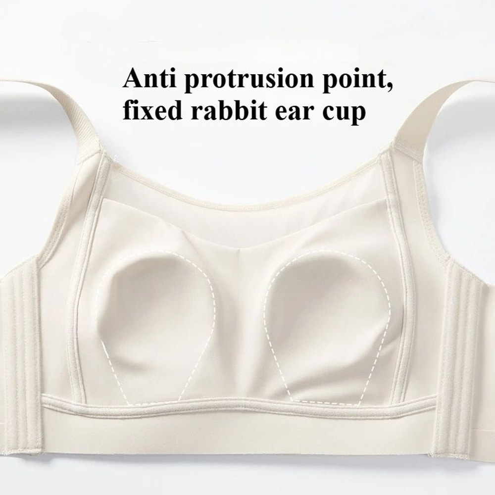 White Seamless FullCup Minimizer Bra UltraThin Side Control Everyday Support 1