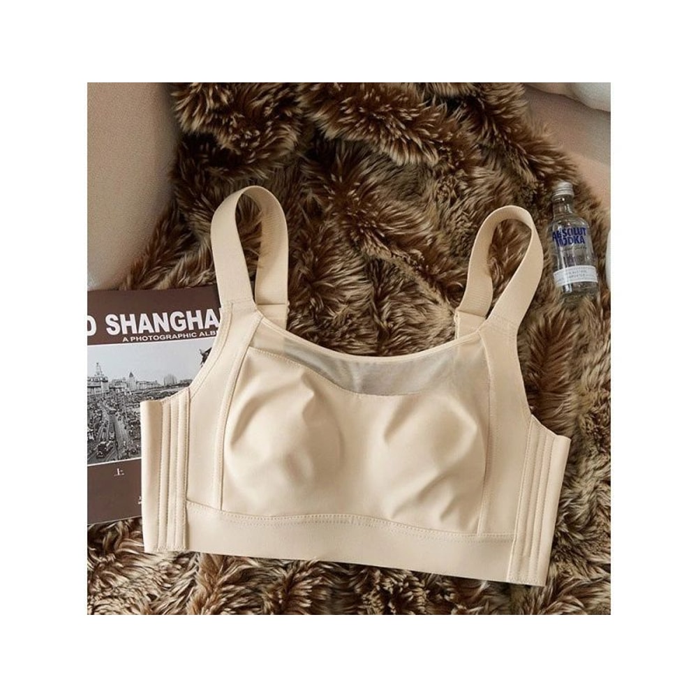 White Seamless FullCup Minimizer Bra UltraThin Side Control Everyday Support 9