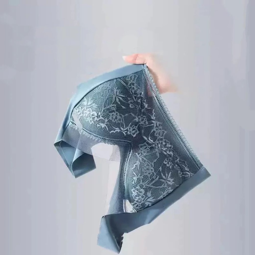 Womens Lace Plus Size Ice Silk Seamless Bra AntiSagging Thin Vest With Light Padding 4