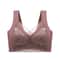 Womens Lace Plus Size Ice Silk Seamless Bra AntiSagging Thin Vest With Light Padding 5