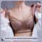 Womens Lace Plus Size Ice Silk Seamless Bra AntiSagging Thin Vest With Light Padding 8