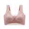 Womens Lace Plus Size Ice Silk Seamless Bra AntiSagging Thin Vest With Light Padding 16
