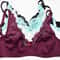 Womens Plus Size Floral Lace Underwire Bra Breathable Sheer Unlined Lingerie 2
