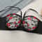 Red Lips Heart Lace Halter Bra Plus Size Deep V Underwire PushUp Lingerie MR3063 2