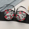 Red Lips Heart Lace Halter Bra Plus Size Deep V Underwire PushUp Lingerie MR3063 2