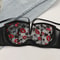 Red Lips Heart Lace Halter Bra Plus Size Deep V Underwire PushUp Lingerie MR3063 3