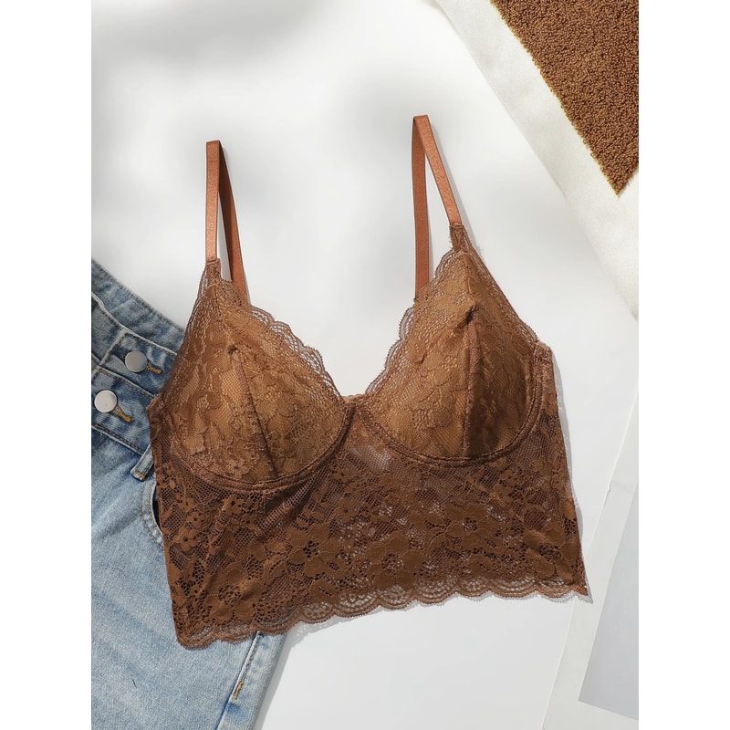 EmbroiLift Wireless Lace PushUp Bra Sexy Breathable Adjustable Support MR2641 0