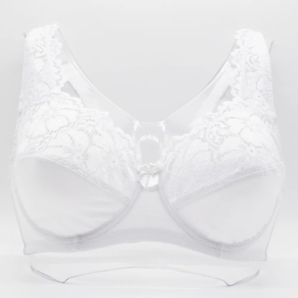 MELIYUU Floral Lace Plunge Bra Sexy Underwire 34 Cup Unlined Plus Size Lingerie 9