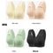 ComfortEase Front Closure Cotton Bra For Seniors Wireless Lace Vest Plus Size Support 21