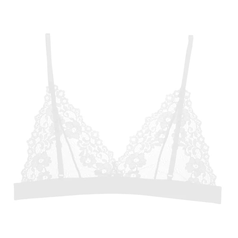 SheerBloom Lace Ultrathin Bralette Sexy Unlined Transparent Floral Bra 10