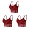 ComfortLace Wireless Seamless Bralette Set Padded Lace PushUp Vest Bras 3 Pcs 10