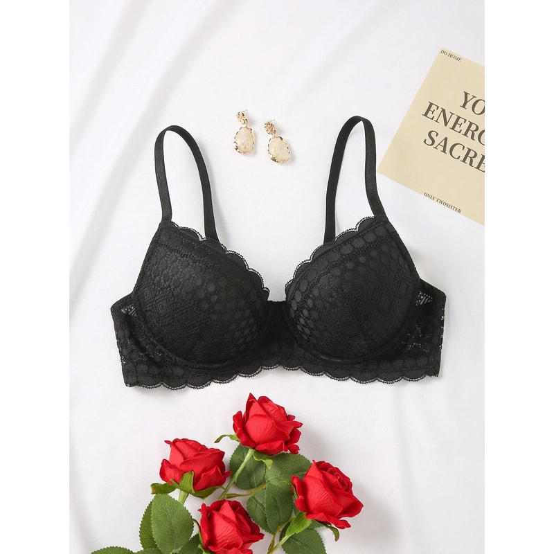 EleganceLift Lace PushUp Bra Underwire 34 Cup For BD Cups 2
