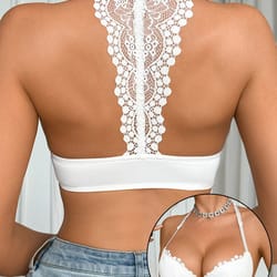 glamlift front clasp lace push-up bra – sexy splicing comfort fit