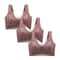 FallSweet Ice Silk Deep V Lace Wireless PushUp Bra Set L5XL 3 Pcs 15
