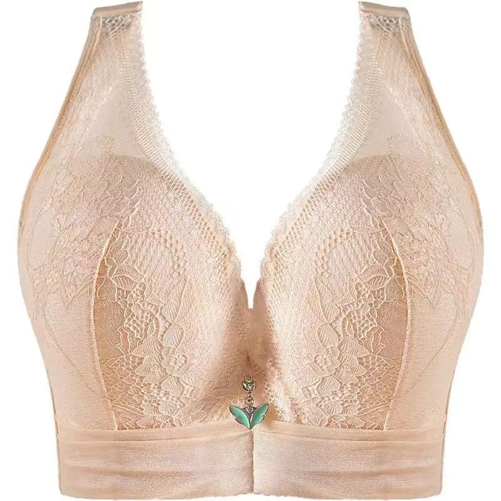 MINGYUYA Plus Size Push Up Bra 95D Front Closure AntiSagging Full Cup Shaping Bra 5