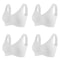 4 Pcs FallSweet Wireless Push Up Seamless Bras For Women Breathable Large Size Invisible Comfort B 6