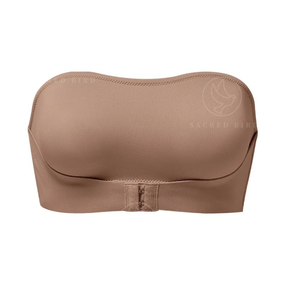 Ice Silk Seamless Strapless Bra SlipProof One Piece Wireless Padded Bralette 8