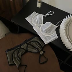 transparent ultra-thin lace strapless bra – sexy embroidered underwire lingerie