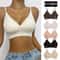 Ice Silk Seamless Wireless Padded Bra Wavy Edge Invisible Comfort Yoga Bralette 0