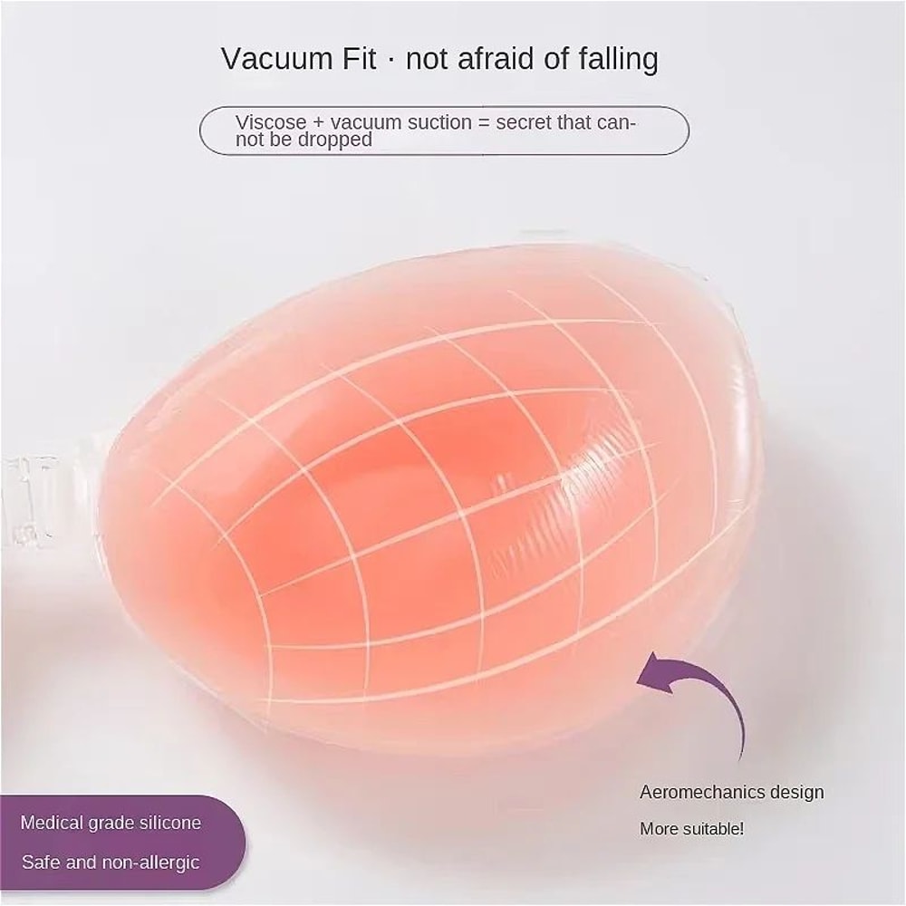 Invisible Silicone Push Up Adhesive Bra Strapless Backless Sticky Breast Enhancer 4
