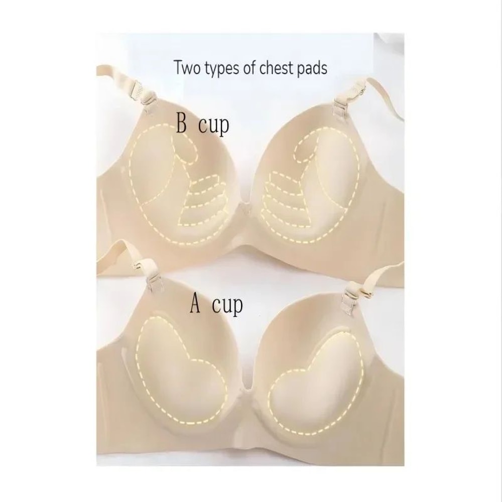 Womens Seamless Wireless Push Up Bralette Sexy 34 Cup Breathable Everyday Bra 2
