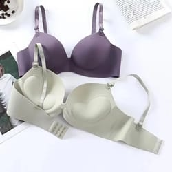 womens seamless wireless push up bralette – sexy 3/4 cup breathable everyday bra