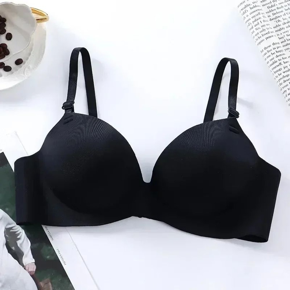 Womens Seamless Wireless Push Up Bralette Sexy 34 Cup Breathable Everyday Bra 7