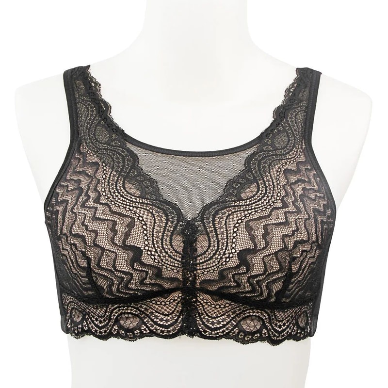 PostSurgery Lace Mastectomy Bra Wireless Silicone Padded Comfort Support 0