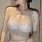 Lace Full Cup Wireless Gather Bra AntiSagging Large Size Comfort Vest Bra 8