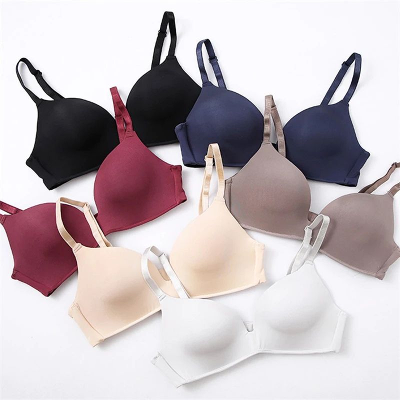 Ice Silk Wireless Gather Push Up Bra Seamless Sexy Comfort Bralette For Women 0