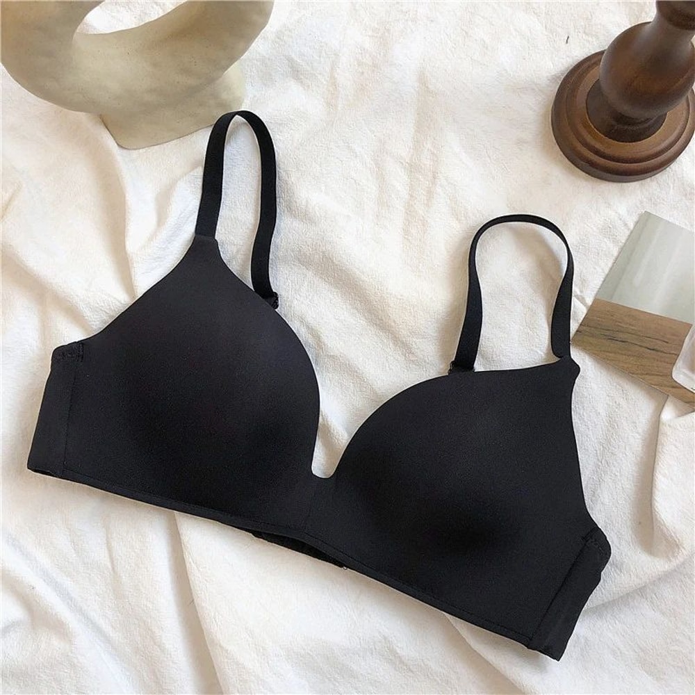 Ice Silk Wireless Gather Push Up Bra Seamless Sexy Comfort Bralette For Women 7