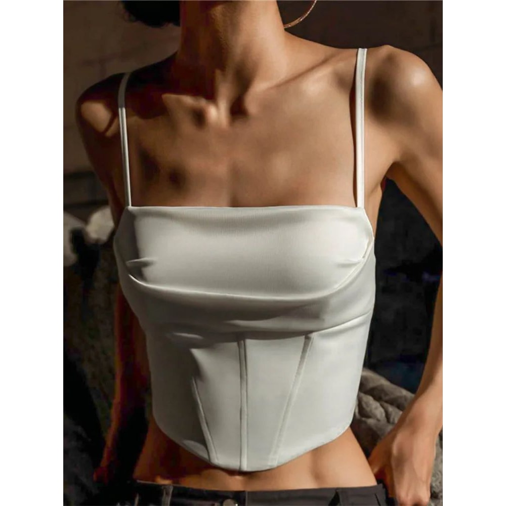 Sexy LaceUp Backless Spaghetti Strap Crop Top Bandage Summer Party Camisole 0