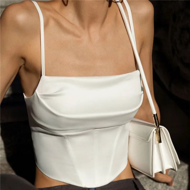 Sexy LaceUp Backless Spaghetti Strap Crop Top Bandage Summer Party Camisole 6