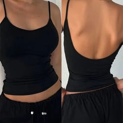 phumee backless cami crop top – solid y2k sleeveless summer streetwear