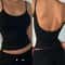 Phumee Backless Cami Crop Top Solid Y2K Sleeveless Summer Streetwear 0