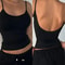 Phumee Backless Cami Crop Top Solid Y2K Sleeveless Summer Streetwear 8