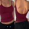 Phumee Backless Cami Crop Top Solid Y2K Sleeveless Summer Streetwear 9