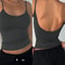 Phumee Backless Cami Crop Top Solid Y2K Sleeveless Summer Streetwear 11