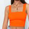 Dozw Square Neck Backless Crop Tank Top High Stretch Sleeveless Summer Basic 8