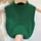 Womens HalfTurtleneck Knit Crop Tank Solid Sleeveless Sweater Vest Top 8