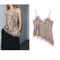 Combhasaki Floral Lace Satin HighLow Cami Asymmetrical Silk Spaghetti Strap Flowy Top 12