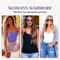 Womens Solid Padded Spaghetti Strap Cami BuiltIn Bra Sexy Slim Tank Top 2024 4