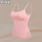 Womens Solid Padded Spaghetti Strap Cami BuiltIn Bra Sexy Slim Tank Top 2024 11