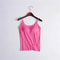 Womens Solid Padded Spaghetti Strap Cami BuiltIn Bra Sexy Slim Tank Top 2024 13