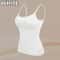 Womens Solid Padded Spaghetti Strap Cami BuiltIn Bra Sexy Slim Tank Top 2024 14
