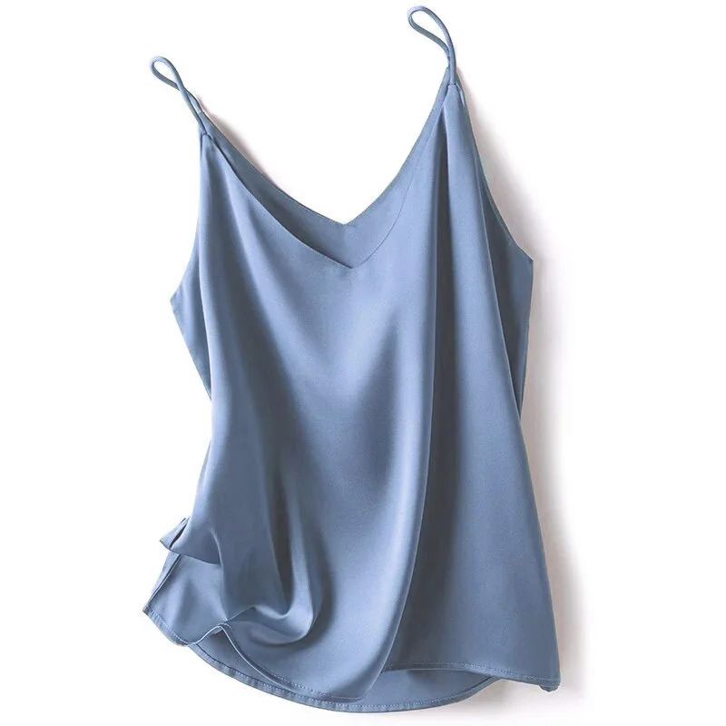 2024 Korean VNeck Slim Crop Tank Sexy Sleeveless Y2K Summer Camisole 9