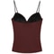 HXAO Burgundy Corset Crop Cami Backless Bustier Summer Sexy Club Top 2