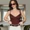 HXAO Burgundy Corset Crop Cami Backless Bustier Summer Sexy Club Top 3