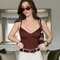 HXAO Burgundy Corset Crop Cami Backless Bustier Summer Sexy Club Top 3